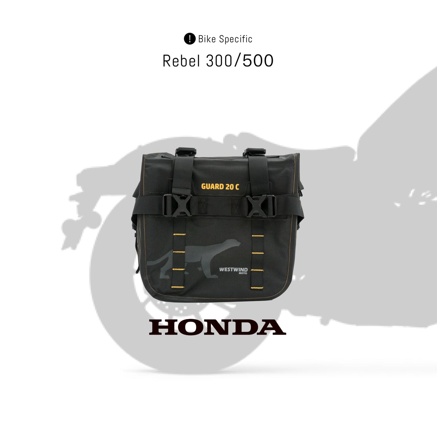 Guard 20C Soft Pannier (Quick Release) for Honda Rebel 300/500